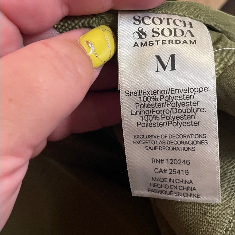 Scotch & Soda Martini Olive Satin Vest – Women’s Size M, Tailored Chic Style - Picture 11 of 11